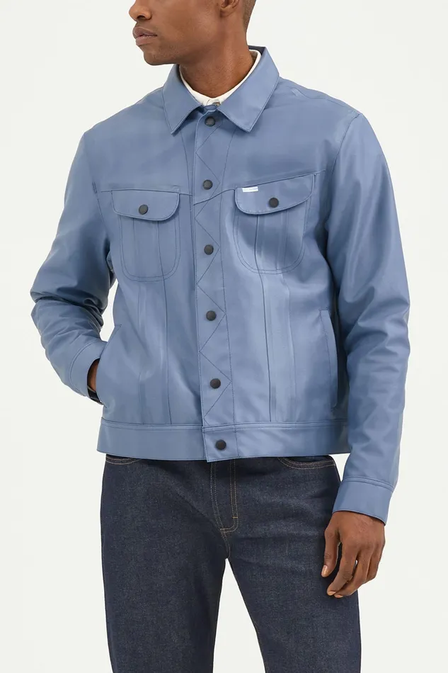 Raincoats Men Stutterheim Lee X STUTTERHEIM Storm Rider Jacket Ash Blue
