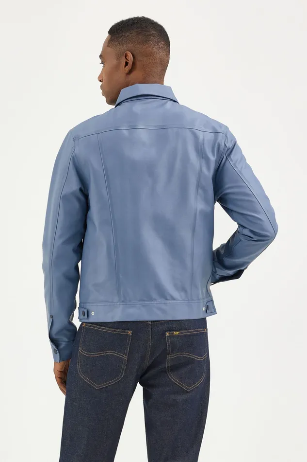 Raincoats Men Stutterheim Lee X STUTTERHEIM Storm Rider Jacket Ash Blue
