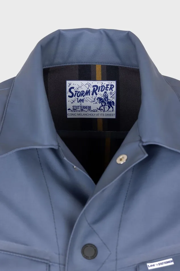 Raincoats Men Stutterheim Lee X STUTTERHEIM Storm Rider Jacket Ash Blue