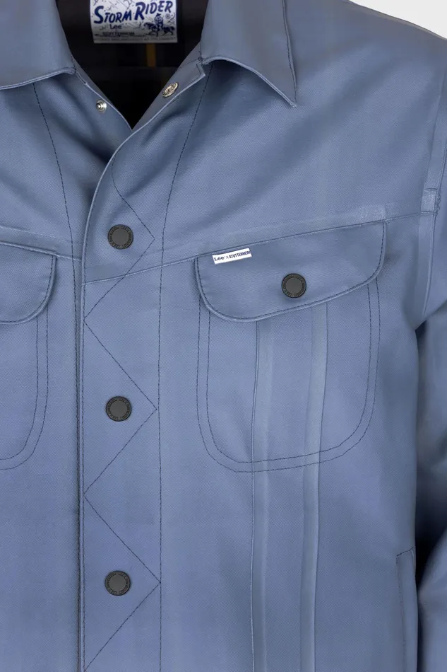 Raincoats Men Stutterheim Lee X STUTTERHEIM Storm Rider Jacket Ash Blue