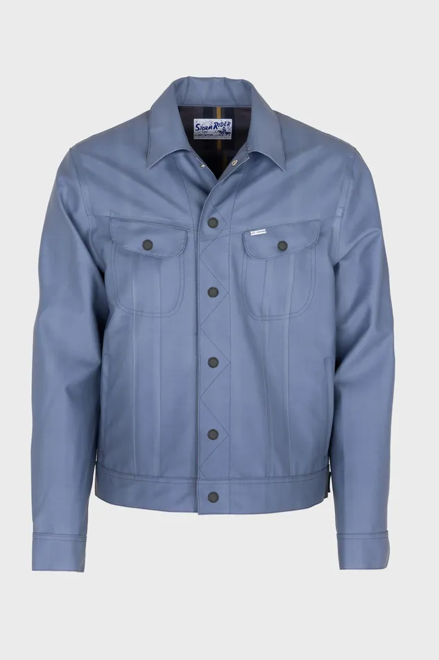 Raincoats Men Stutterheim Lee X STUTTERHEIM Storm Rider Jacket Ash Blue