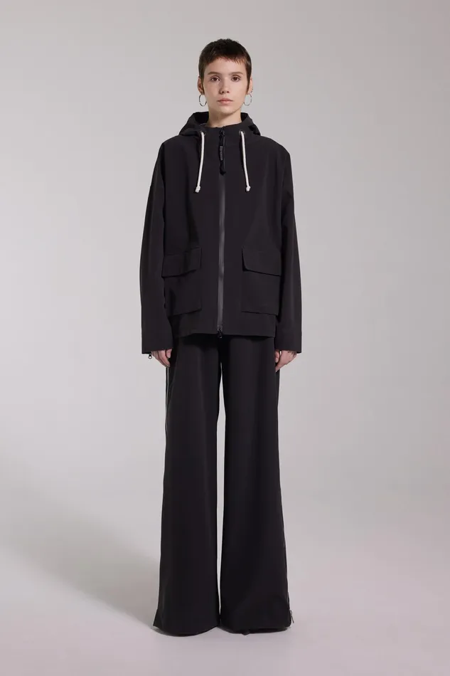 Raincoats Women Stutterheim Sandviken Matte Zip Raincoat Black