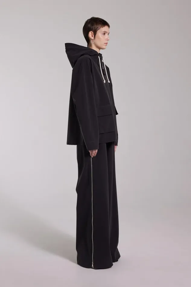 Raincoats Women Stutterheim Sandviken Matte Zip Raincoat Black