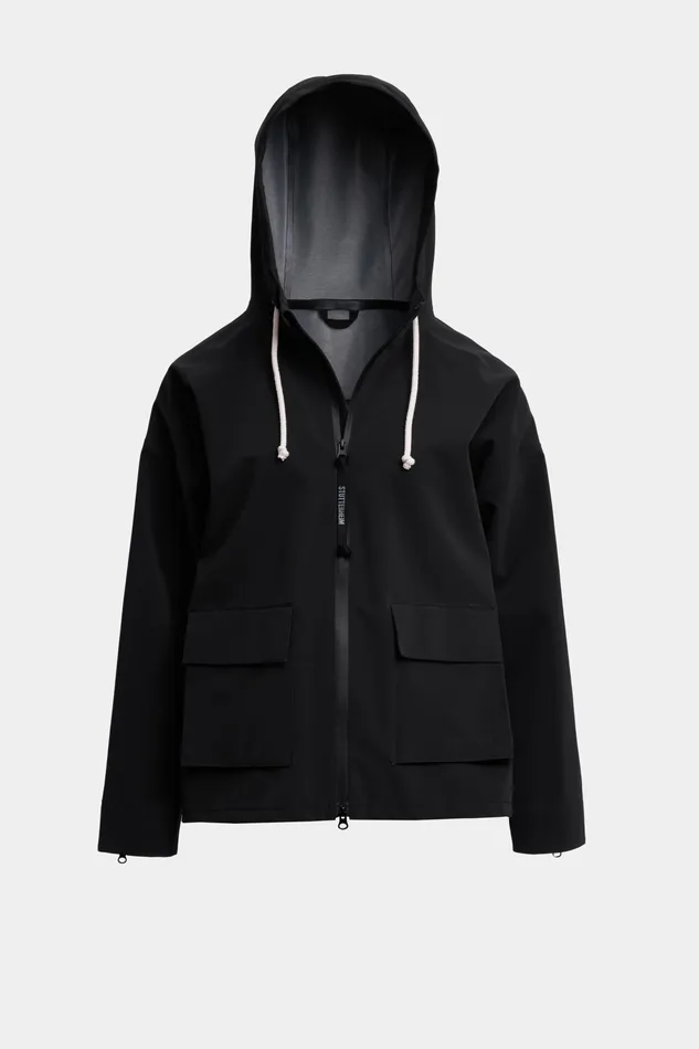 Raincoats Women Stutterheim Sandviken Matte Zip Raincoat Black