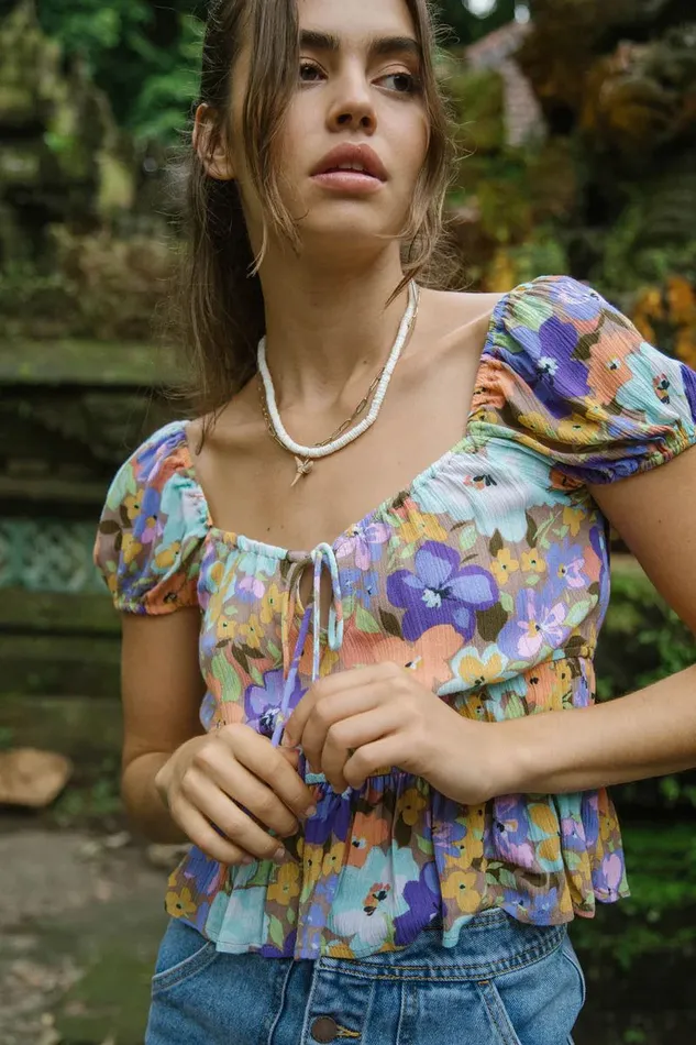 RAJA MULTI FLORAL TOP Women O039NEILL Clothing