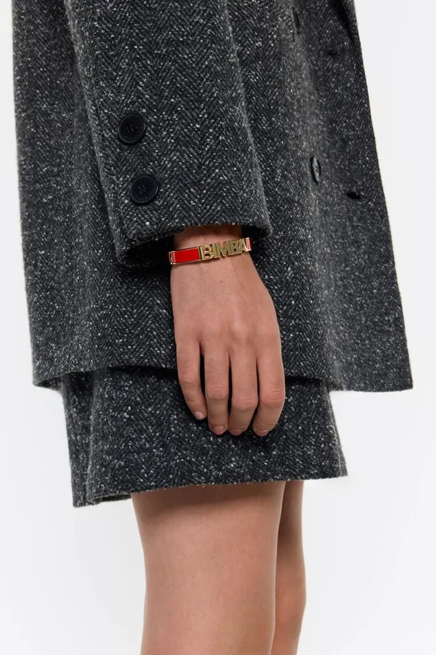 Red Enamel Logo Bracelet Red Women Bimba Y Lola Jewelry Red Enamel Logo Bracelet Red Women Bimba Y Lola Jewelry