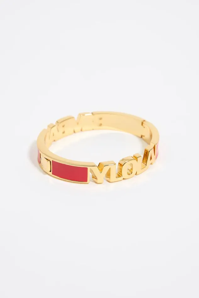 Red Enamel Logo Bracelet Red Women Bimba Y Lola Jewelry Red Enamel Logo Bracelet Red Women Bimba Y Lola Jewelry