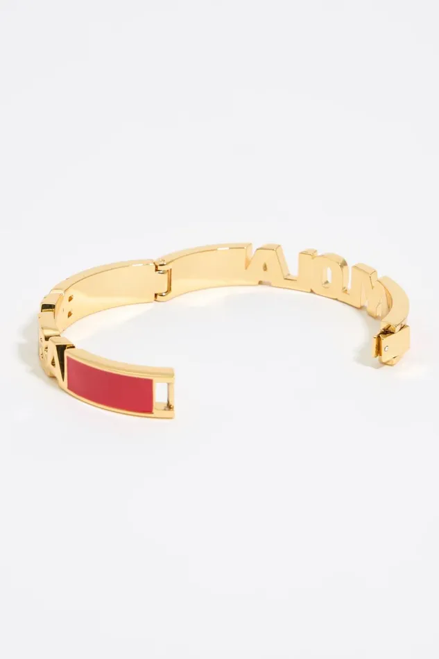 Red Enamel Logo Bracelet Red Women Bimba Y Lola Jewelry Red Enamel Logo Bracelet Red Women Bimba Y Lola Jewelry