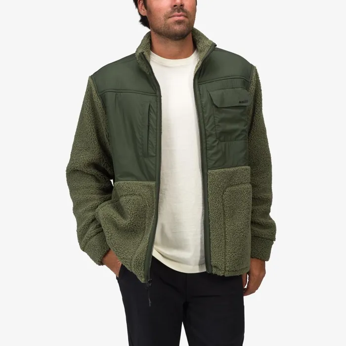 Reef Outerwear Cooke Sherpa Jacket Olivine 8211 Men
