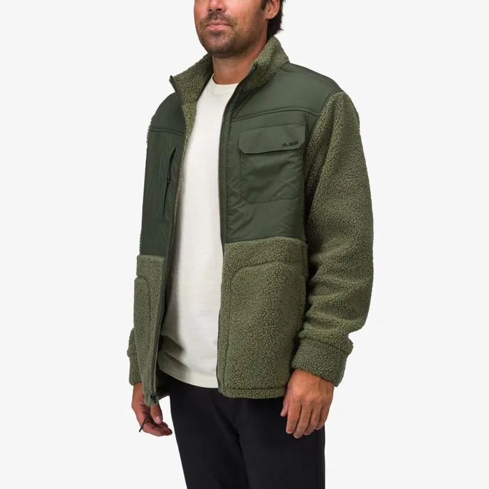 Reef Outerwear Cooke Sherpa Jacket Olivine 8211 Men Reef Outerwear Cooke Sherpa Jacket Olivine 8211 Men