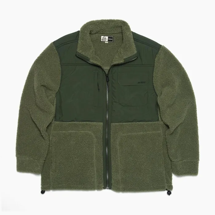 Reef Outerwear Cooke Sherpa Jacket Olivine 8211 Men Reef Outerwear Cooke Sherpa Jacket Olivine 8211 Men