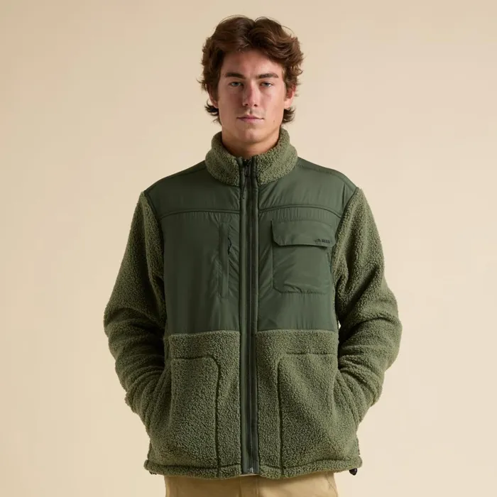Reef Outerwear Cooke Sherpa Jacket Olivine 8211 Men Reef Outerwear Cooke Sherpa Jacket Olivine 8211 Men
