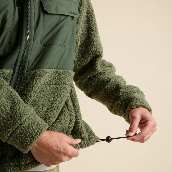 Reef Outerwear Cooke Sherpa Jacket Olivine 8211 Men Reef Outerwear Cooke Sherpa Jacket Olivine 8211 Men