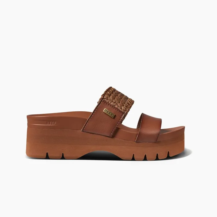Reef Sandals Cushion Vista Higher Espresso Raffia 8211 Women