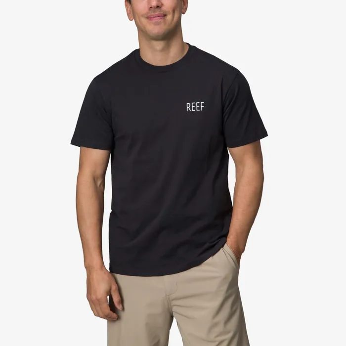 Reef TShirts and Shirts Tatted Short Sleeve Tee Caviar 8211 Men