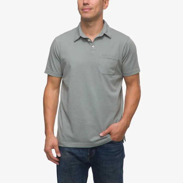 Reef TShirts and Shirts Walker Short Sleeve Polo Chinois Green 8211 Men Reef TShirts and Shirts Walker Short Sleeve Polo Chinois Green 8211 Men