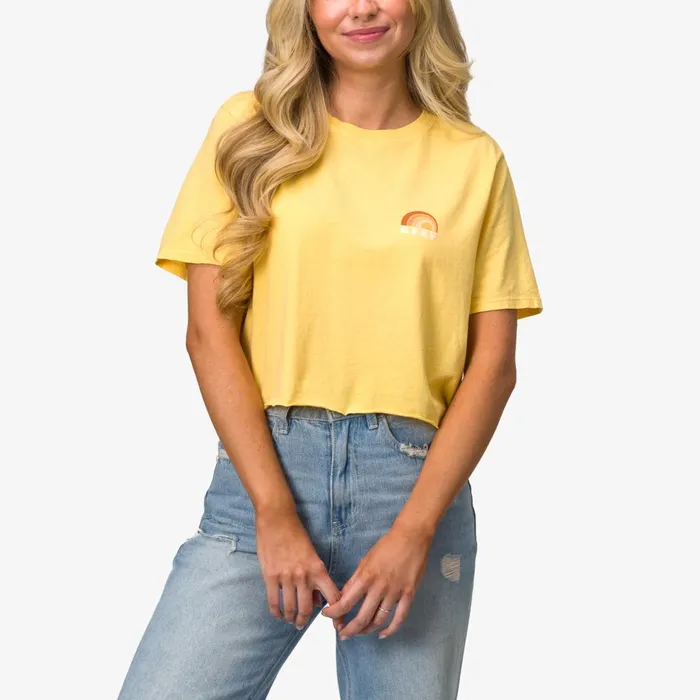 Reef TShirts Tanks and Dresses Becca 18034 Crop Tee Cornsilk 8211 Women