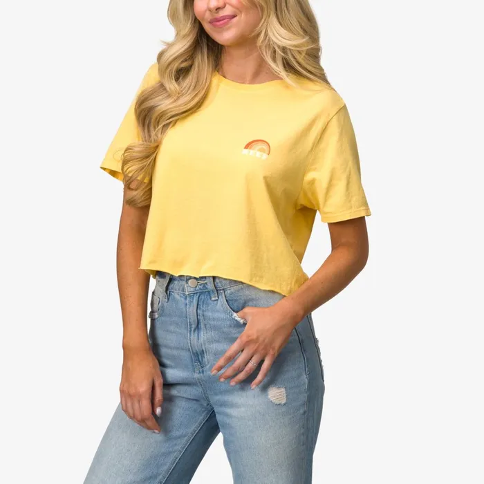 Reef TShirts Tanks and Dresses Becca 18034 Crop Tee Cornsilk 8211 Women Reef TShirts Tanks and Dresses Becca 18034 Crop Tee Cornsilk 8211 Women