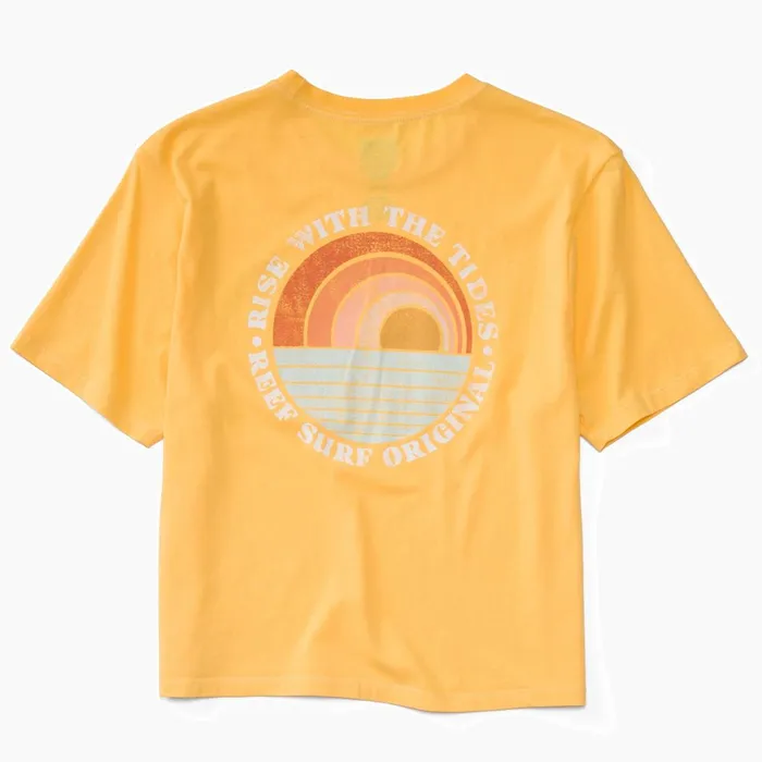 Reef TShirts Tanks and Dresses Becca 18034 Crop Tee Cornsilk 8211 Women Reef TShirts Tanks and Dresses Becca 18034 Crop Tee Cornsilk 8211 Women