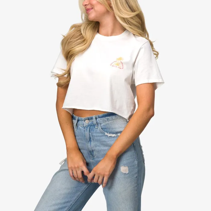 Reef TShirts Tanks and Dresses Crew Life Crop Tee Marshmallow 8211 Women Reef TShirts Tanks and Dresses Crew Life Crop Tee Marshmallow 8211 Women
