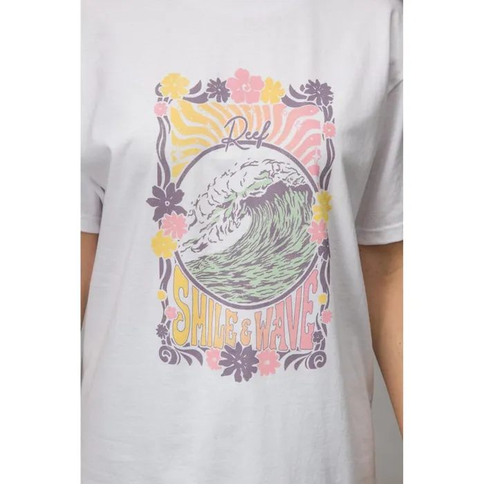 Reef TShirts Tanks and Dresses Estella Boyfriend Crew White 8211 Women