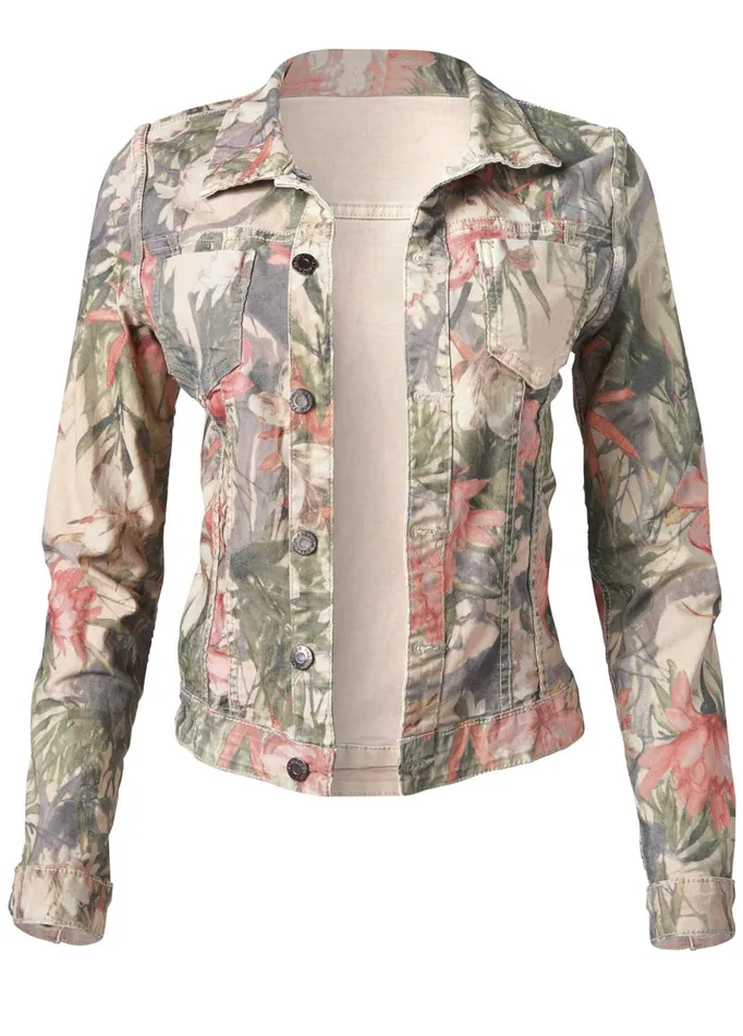 REVERSIBLE DENIM JACKET Tan Multi Women VENUS Denim