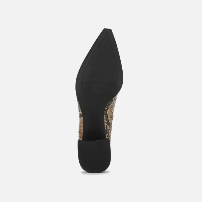 Roanne Snake Print Ankle Bootie With Block Heel Toffee Women Kenneth Cole Boots Booties