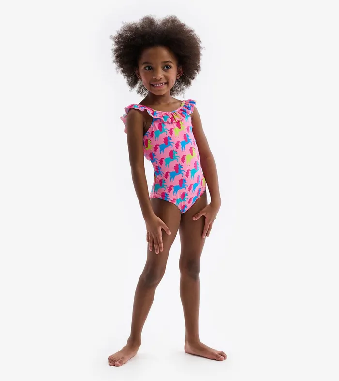 Rock Star Unicorn Ruffle Sleeve Swimsuit Hatley