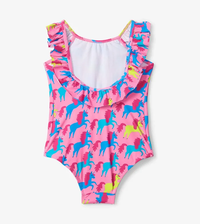 Rock Star Unicorn Ruffle Sleeve Swimsuit Hatley