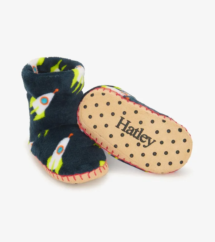 Rocket Man Kids Fleece Slippers Hatley