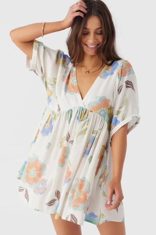 ROSEMARY NAAM FLORAL DRESS Winter White Women O039NEILL Clothing