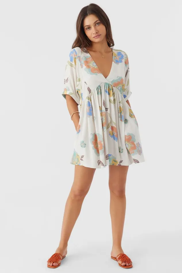 ROSEMARY NAAM FLORAL DRESS Winter White Women O039NEILL Clothing