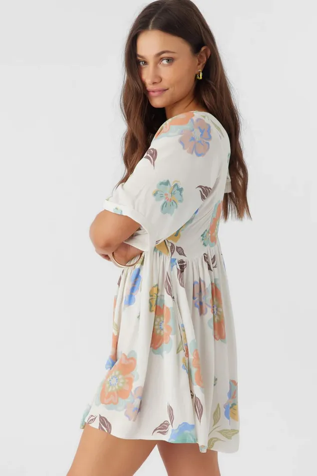 ROSEMARY NAAM FLORAL DRESS Winter White Women O039NEILL Clothing
