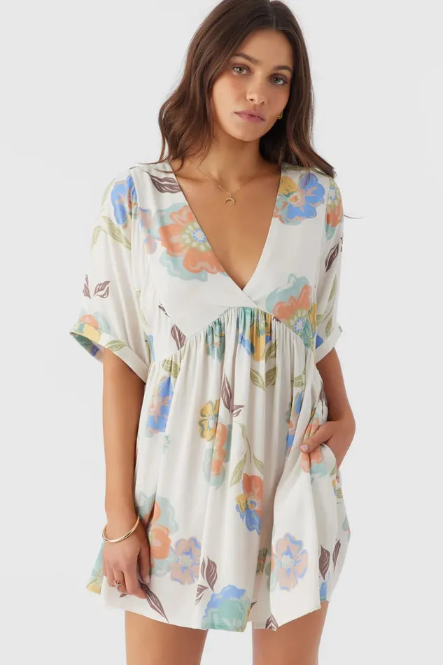 ROSEMARY NAAM FLORAL DRESS Winter White Women O039NEILL Clothing
