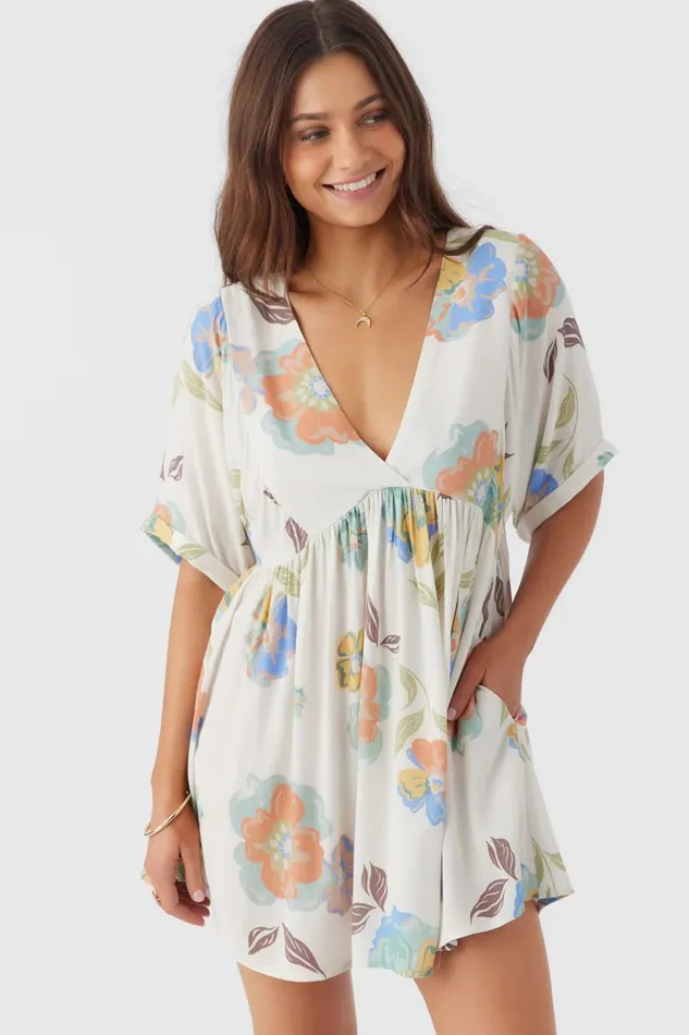 ROSEMARY NAAM FLORAL DRESS Winter White Women O039NEILL Clothing