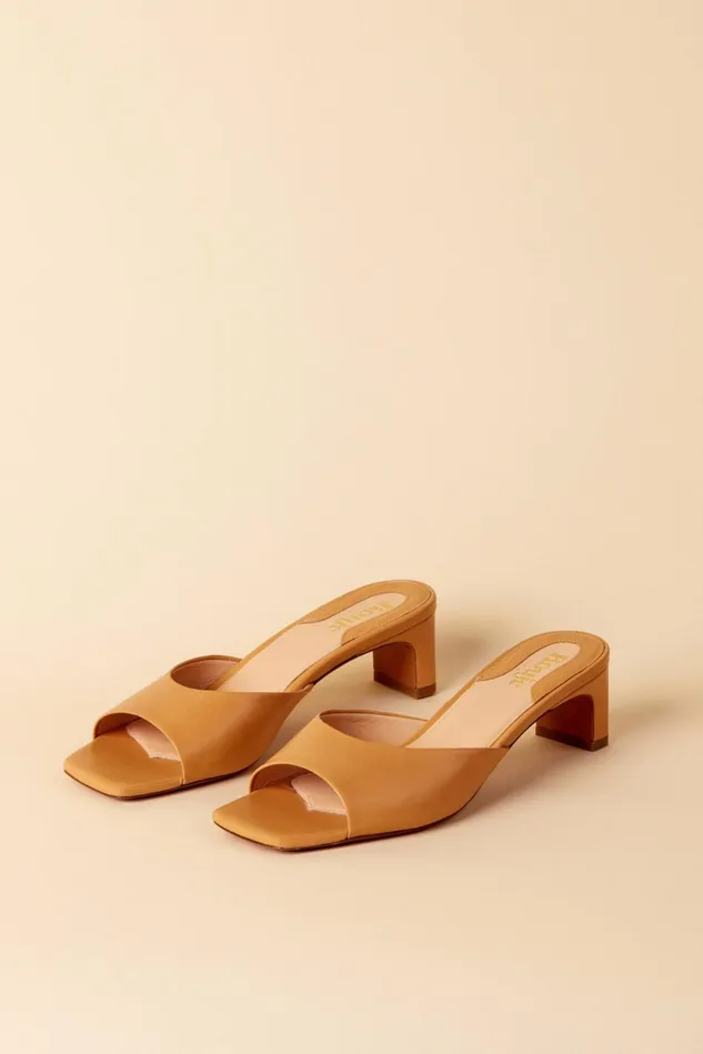 Rouje ARLETTE Mules Nappa Camel Women Shoes