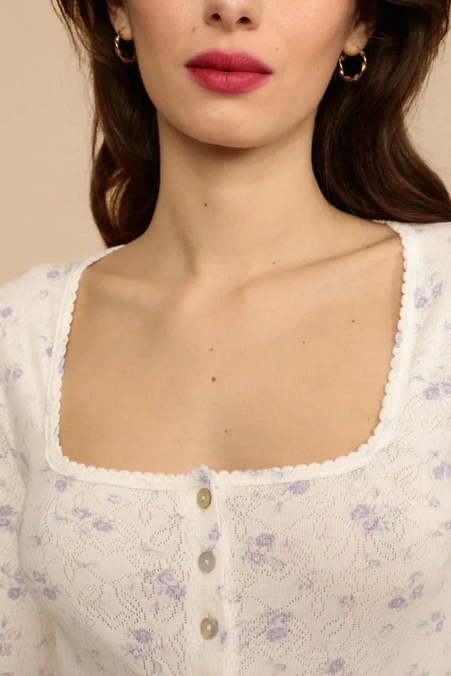 Rouje EUGENE Top Creme Women Tshirts and Tank Tops