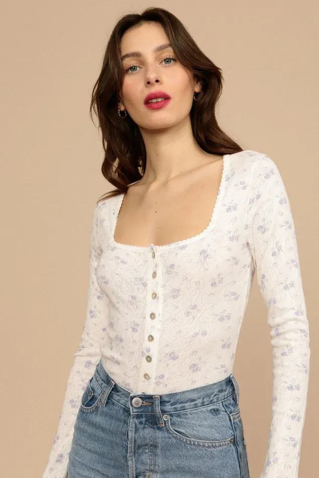 Rouje EUGENE Top Creme Women Tshirts and Tank Tops
