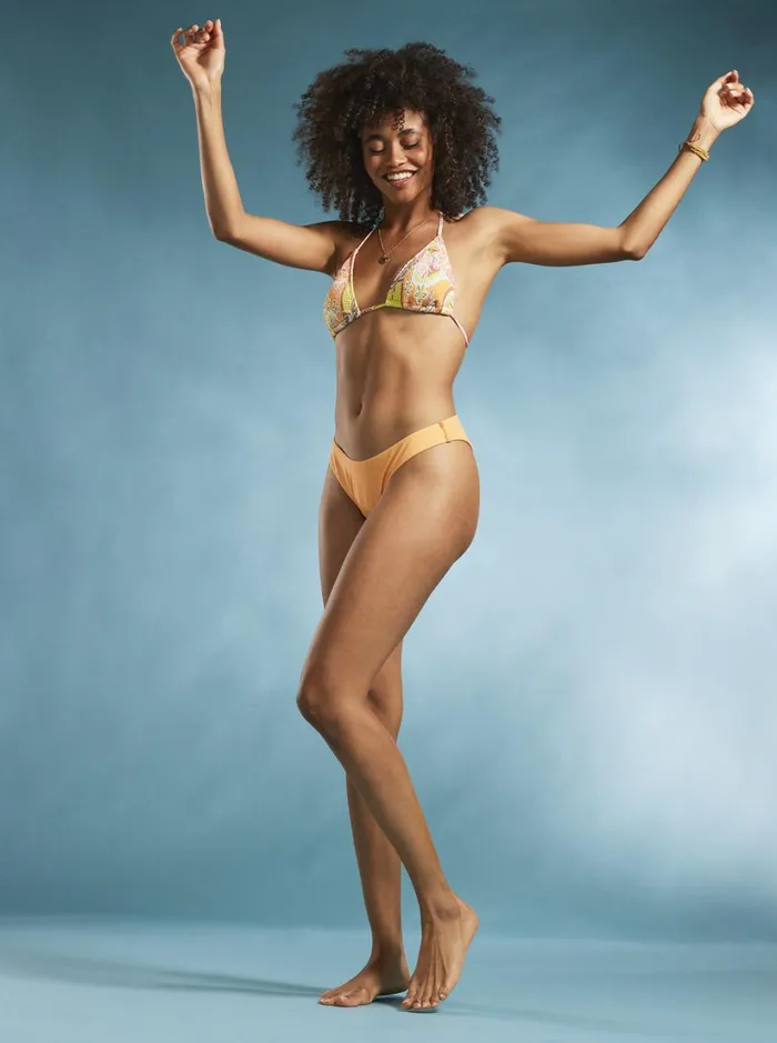 Roxy Bikinis Floraldelic Tiki Tri Bikini Top Mock Orange Roxy Delic 8211 Women