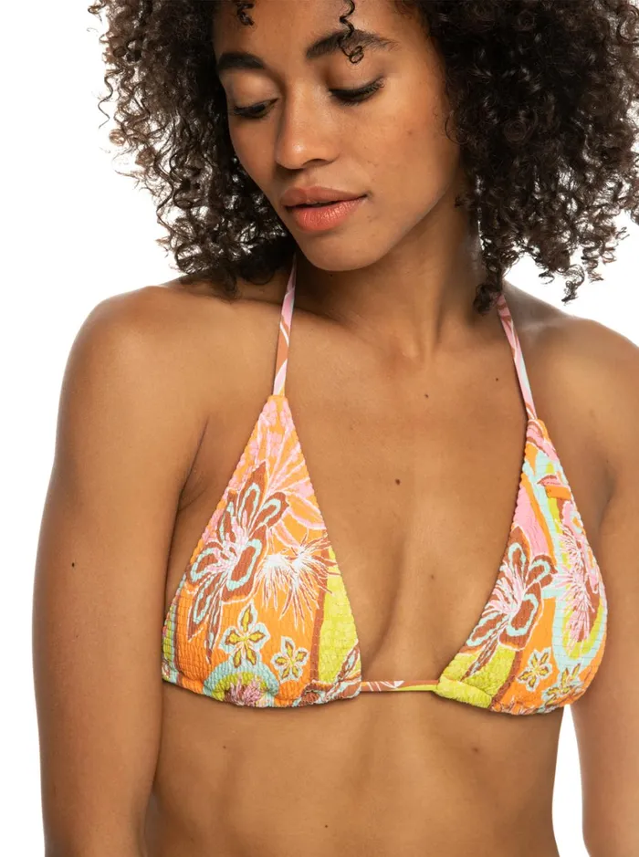 Roxy Bikinis Floraldelic Tiki Tri Bikini Top Mock Orange Roxy Delic 8211 Women