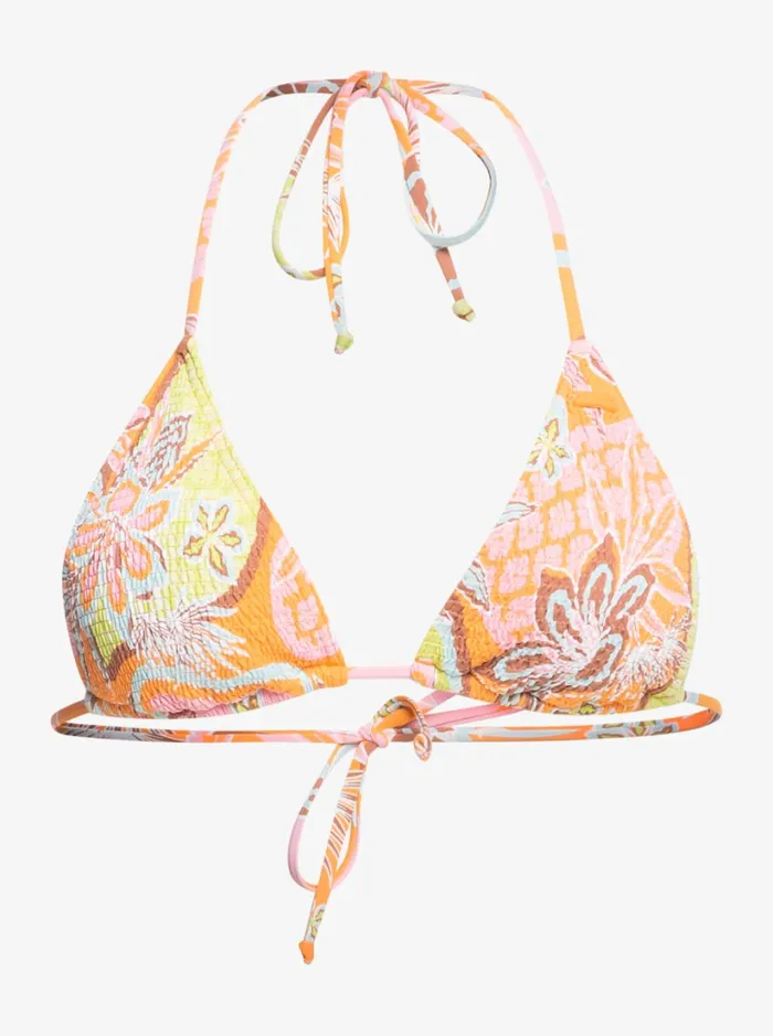 Roxy Bikinis Floraldelic Tiki Tri Bikini Top Mock Orange Roxy Delic 8211 Women