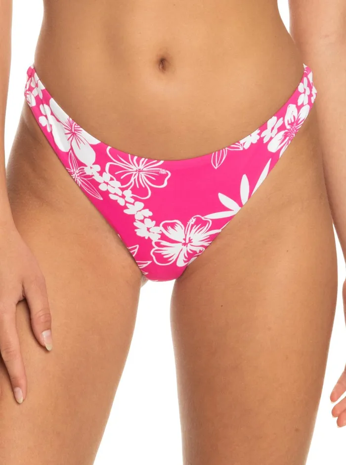 Roxy Bikinis Printed Beach Classics Cheeky Bikini Bottoms Shocking Pink Hello Aloha 8211 Women Roxy Bikinis Printed Beach Classics Cheeky Bikini Bottoms Shocking Pink Hello Aloha 8211 Women