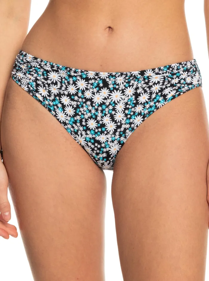 Roxy Bikinis Printed Beach Classics Hipster Bikini Bottoms Anthracite Cute Daisies 8211 Women