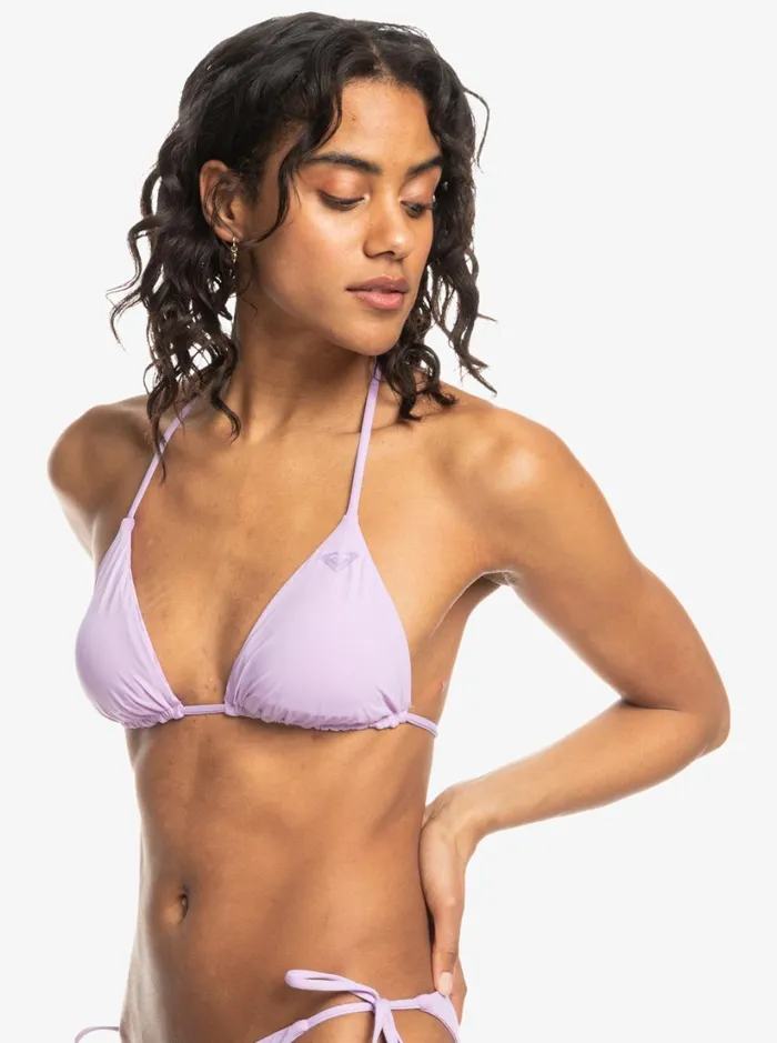 Roxy Bikinis SurfKindKate Reversible Triangle Bikini Top Purple Rose Surf Friends 8211 Women