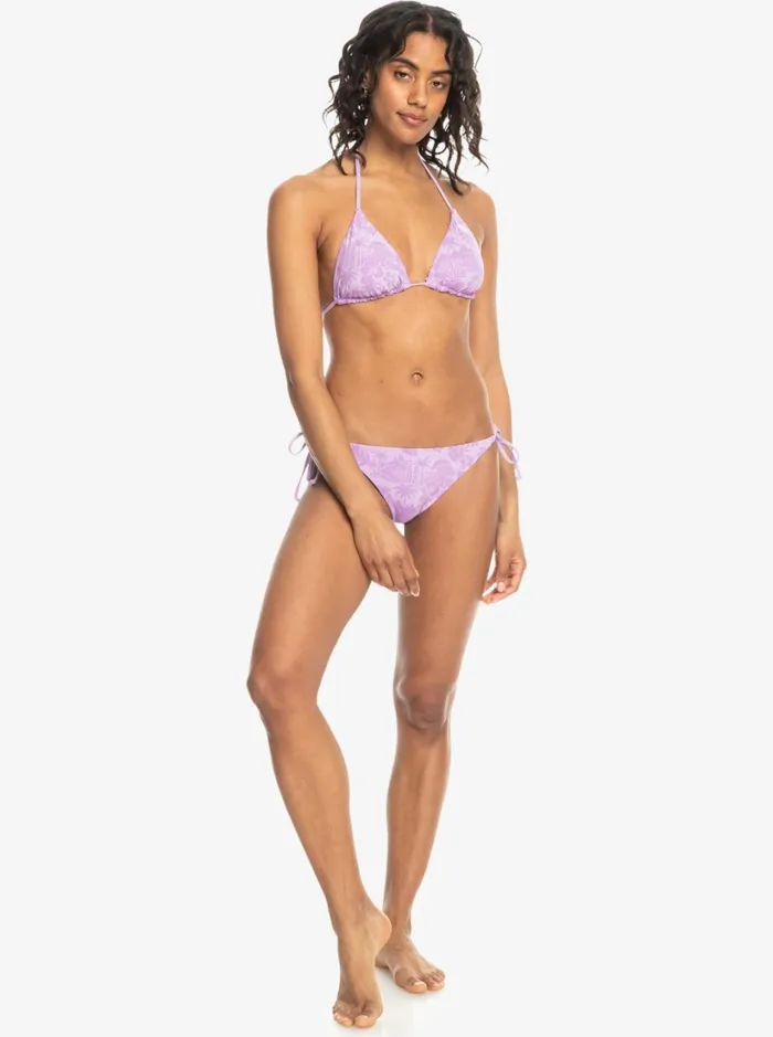 Roxy Bikinis SurfKindKate Reversible Triangle Bikini Top Purple Rose Surf Friends 8211 Women