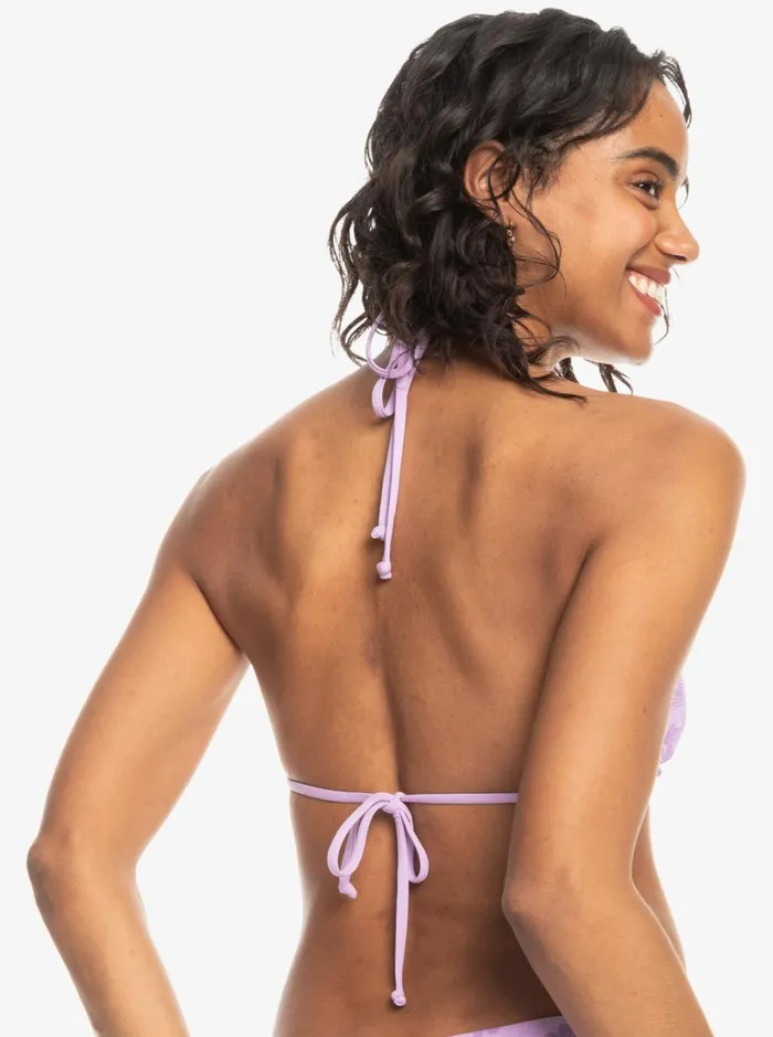 Roxy Bikinis SurfKindKate Reversible Triangle Bikini Top Purple Rose Surf Friends 8211 Women