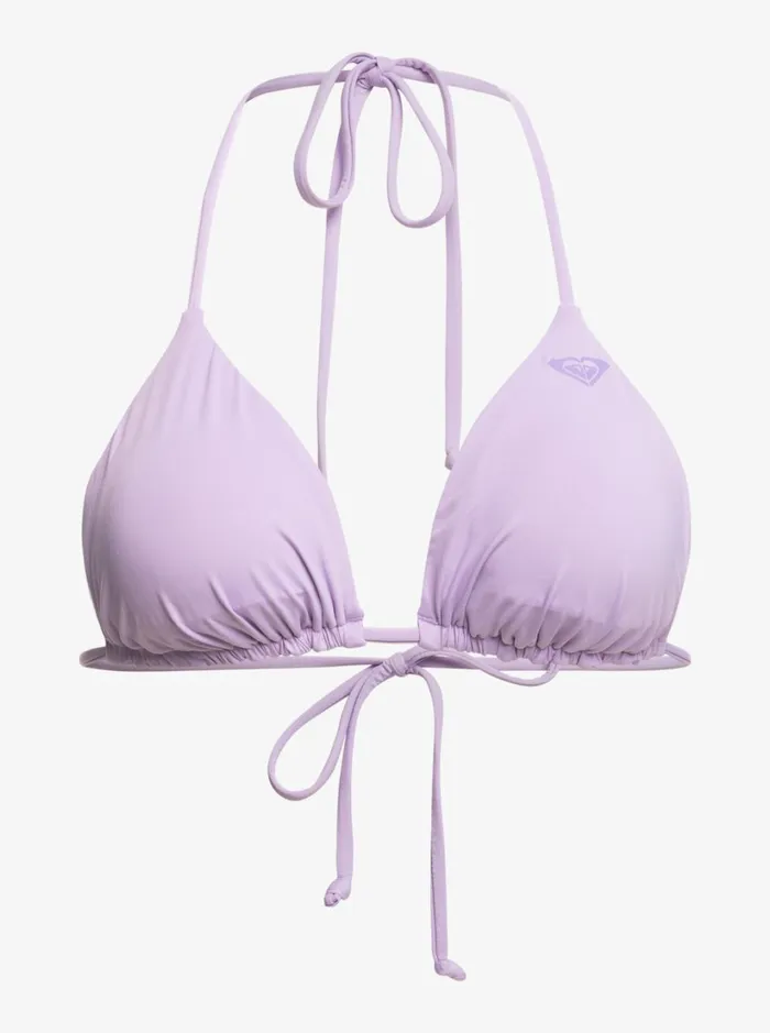 Roxy Bikinis SurfKindKate Reversible Triangle Bikini Top Purple Rose Surf Friends 8211 Women