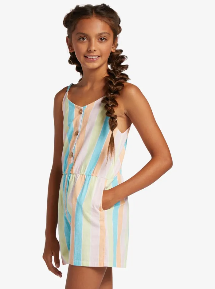Roxy Dresses and Rompers Girl039s 416 A Whole New World Romper For Girls Bachelor Button Rainbow Rays 8211 Women