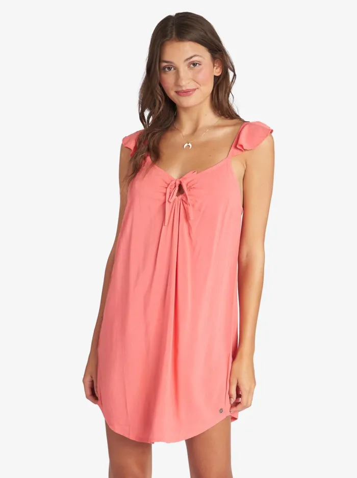 Roxy Dresses Future Thoughts Woven Strappy Mini Dress Tea Rose 8211 Women