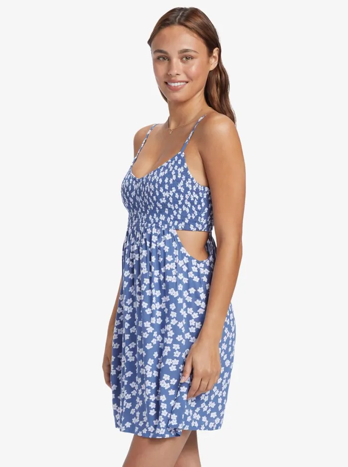 Roxy Dresses Hot Tropics Mini Dress Bijou Blue Floral Delight 8211 Women